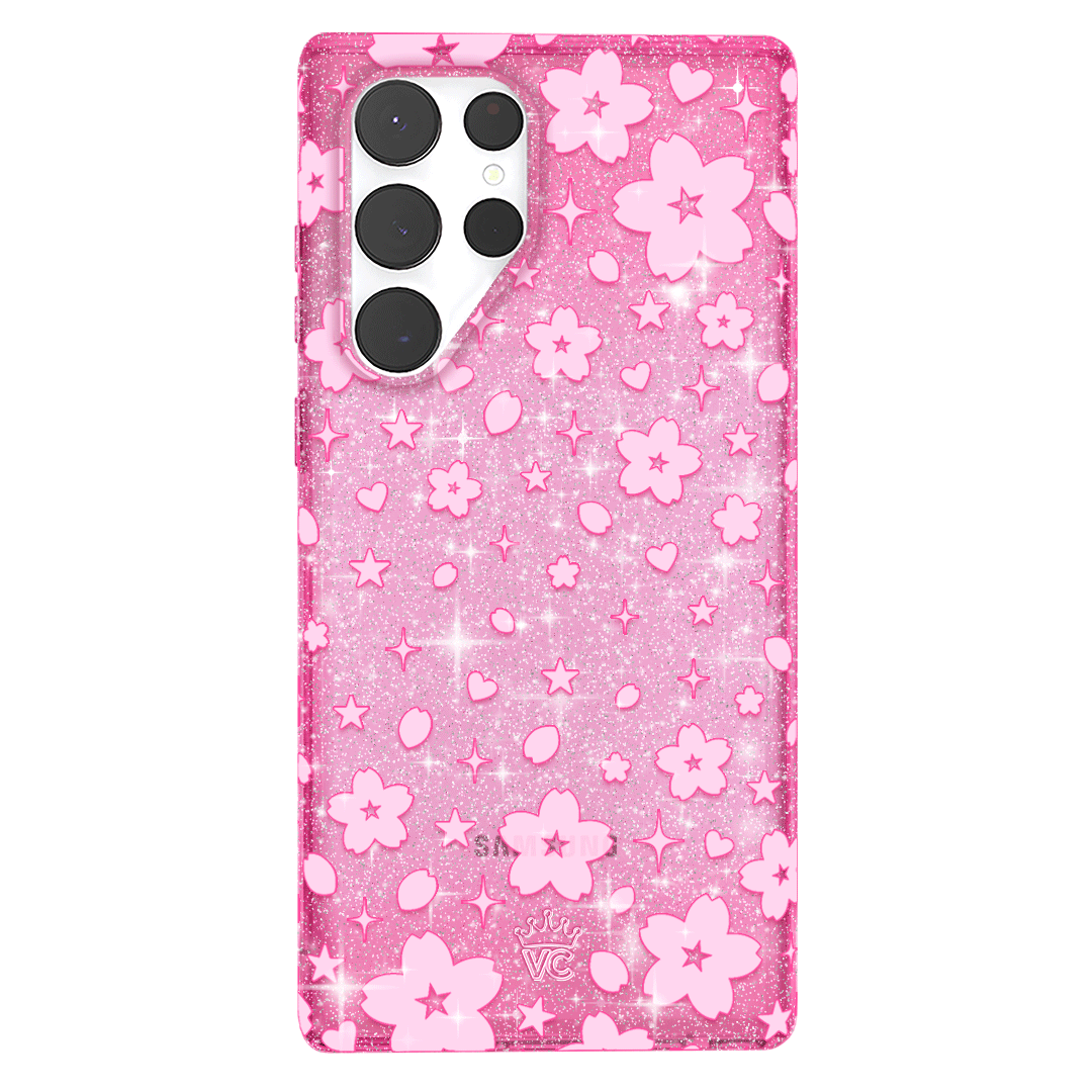 Cherry Blossom Glitter Samsung Case