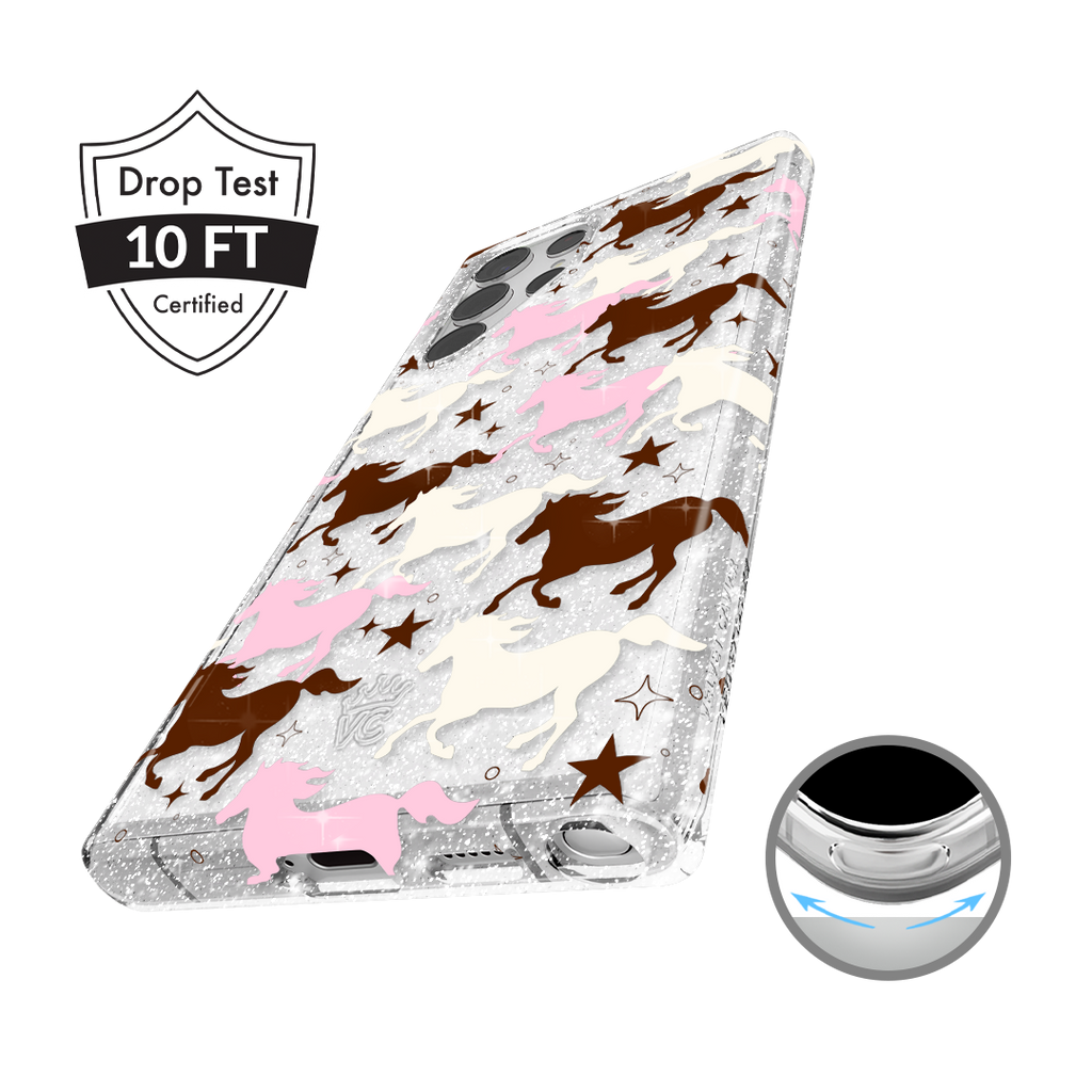 Pink Pony Glitter Samsung Case