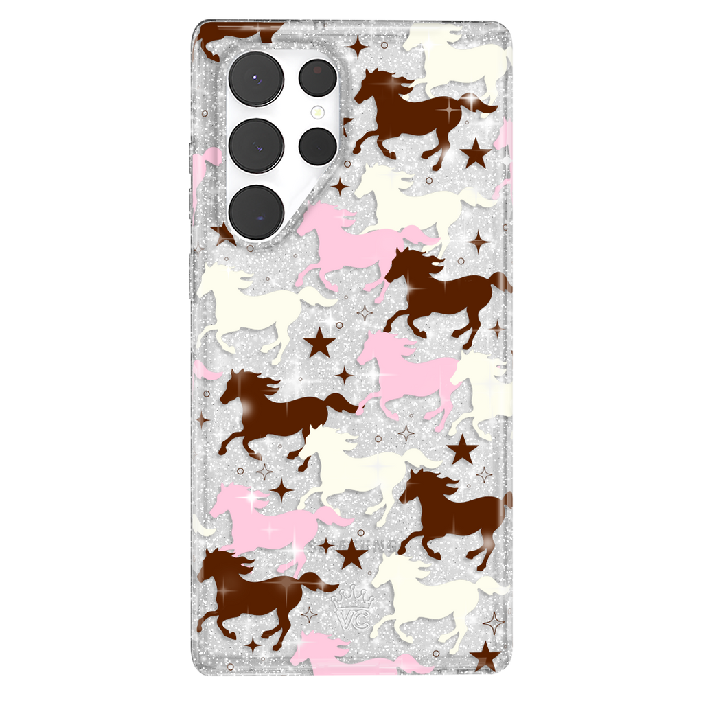Pink Pony Glitter Samsung Case
