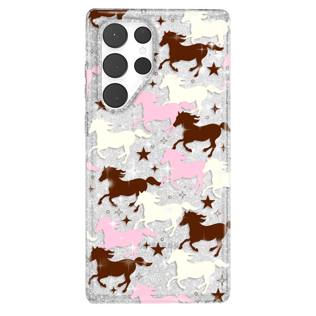 Pink Pony Glitter Samsung Case