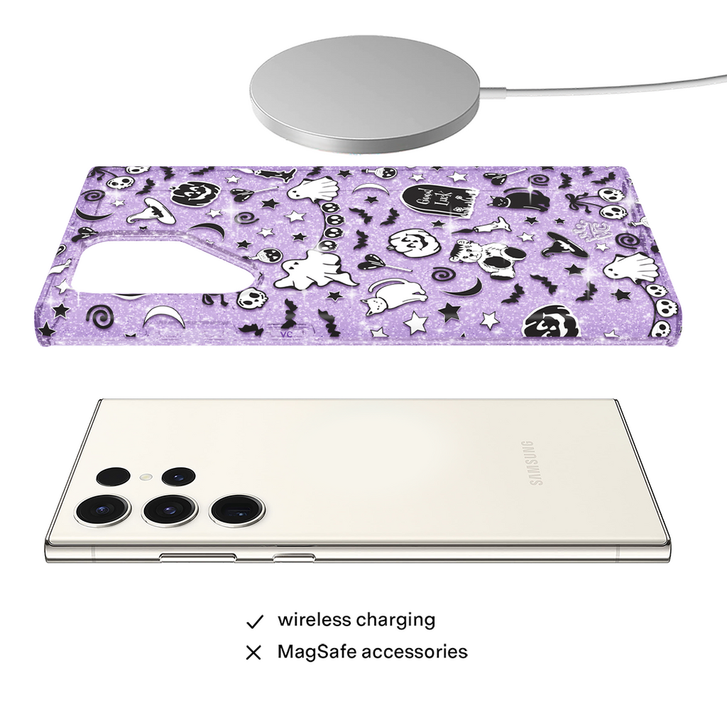 Witchy Lilac Glitter Samsung Case