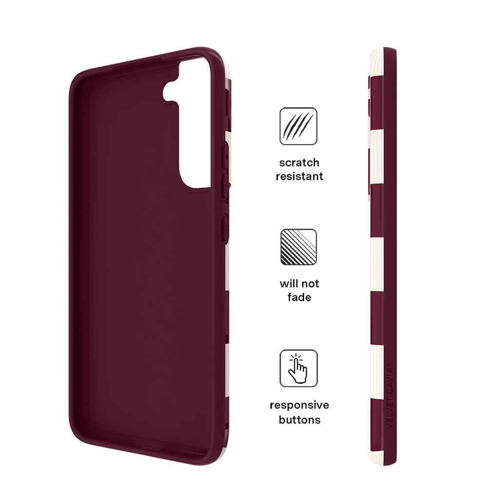 Burgundy Vibe Checker Samsung Case