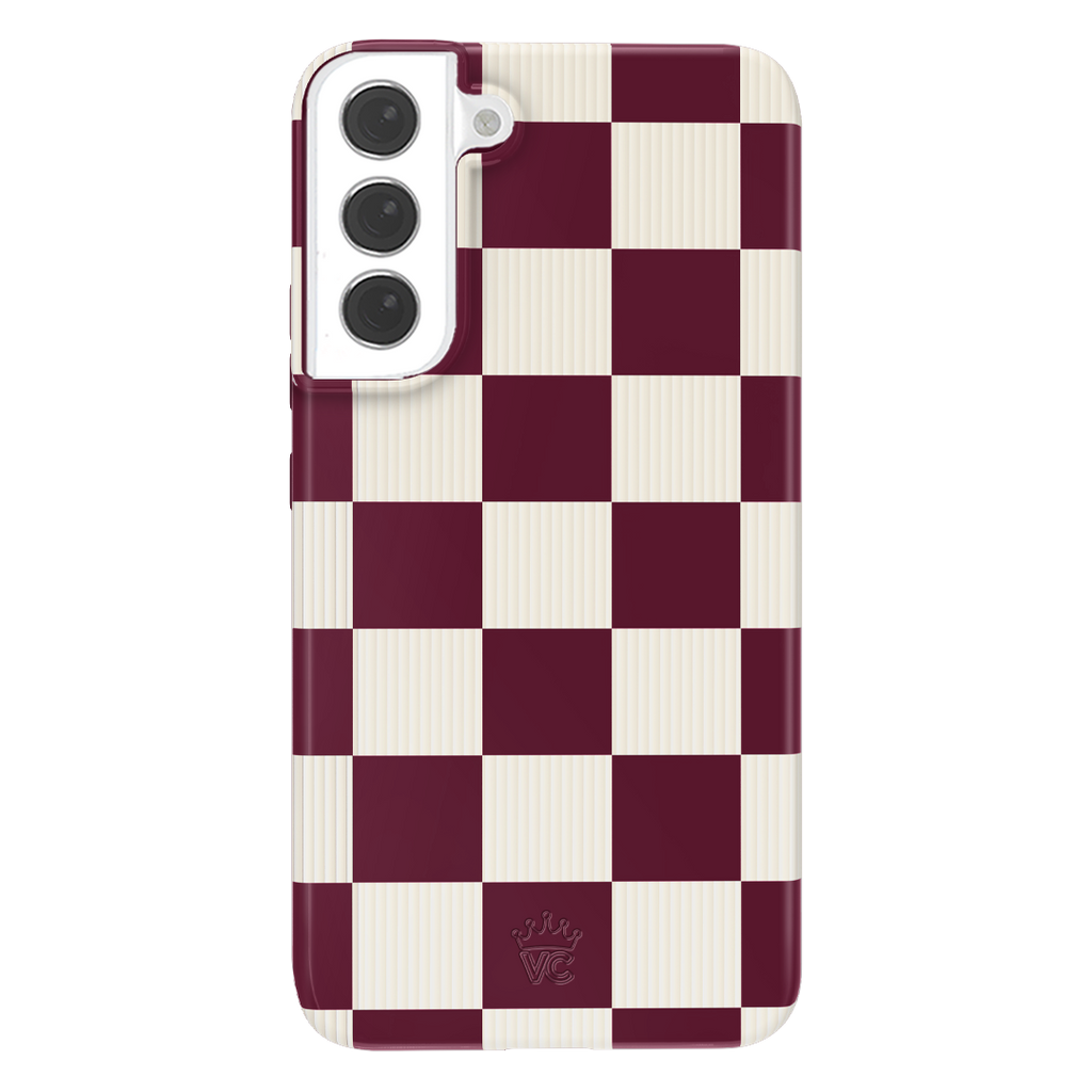 Burgundy Vibe Checker Samsung Case
