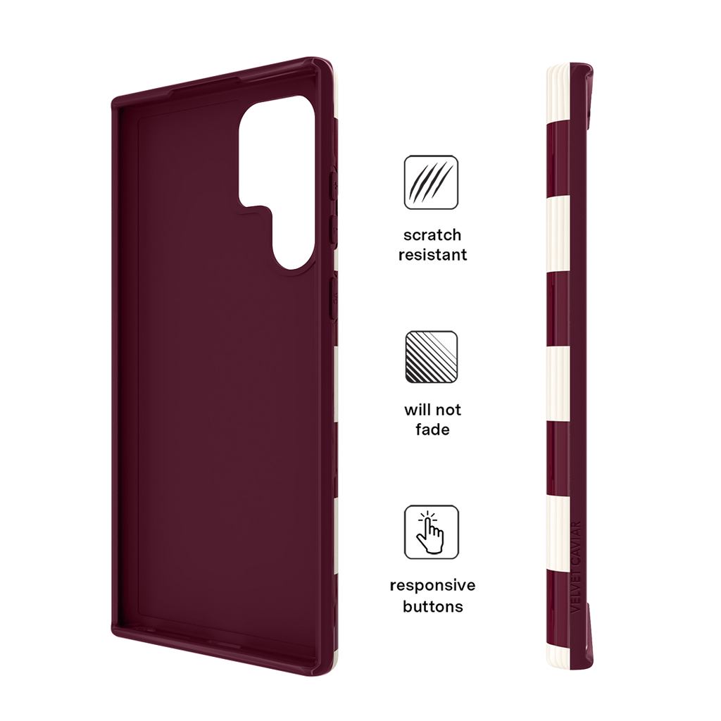 Burgundy Vibe Checker Samsung Case