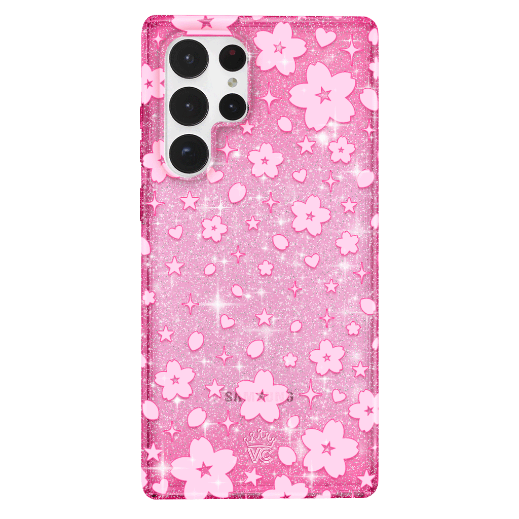 Cherry Blossom Glitter Samsung Case
