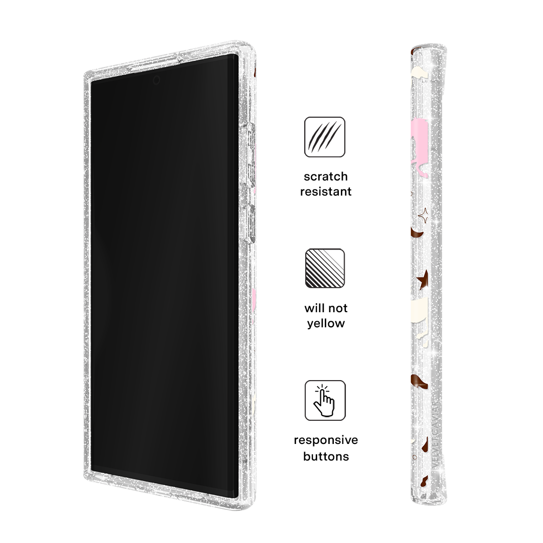 Pink Pony Glitter Samsung Case