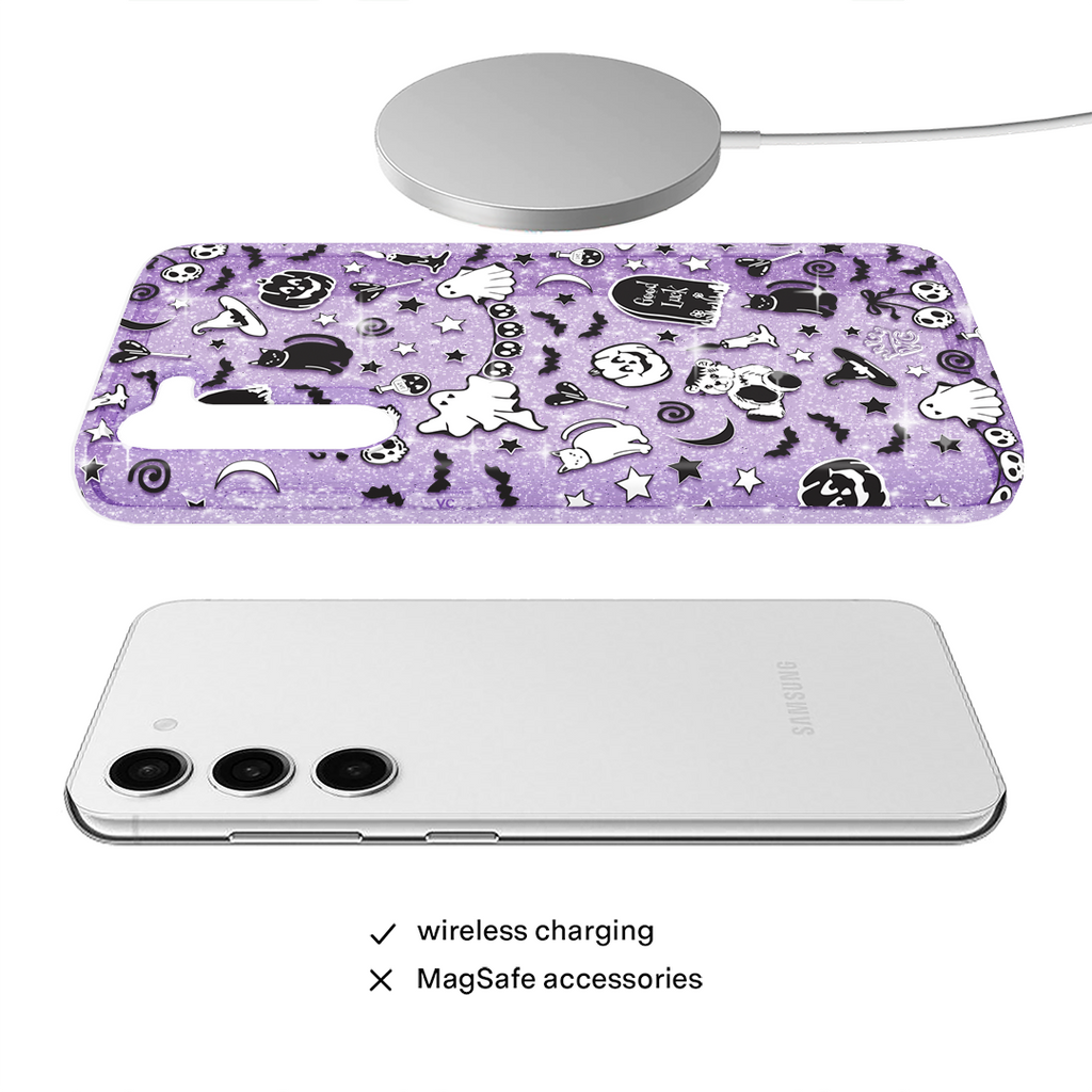 Witchy Lilac Glitter Samsung Case