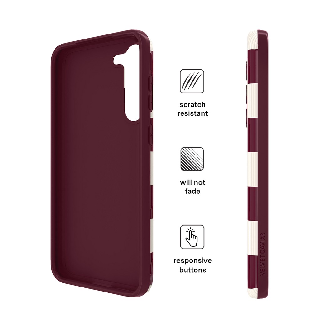Burgundy Vibe Checker Samsung Case