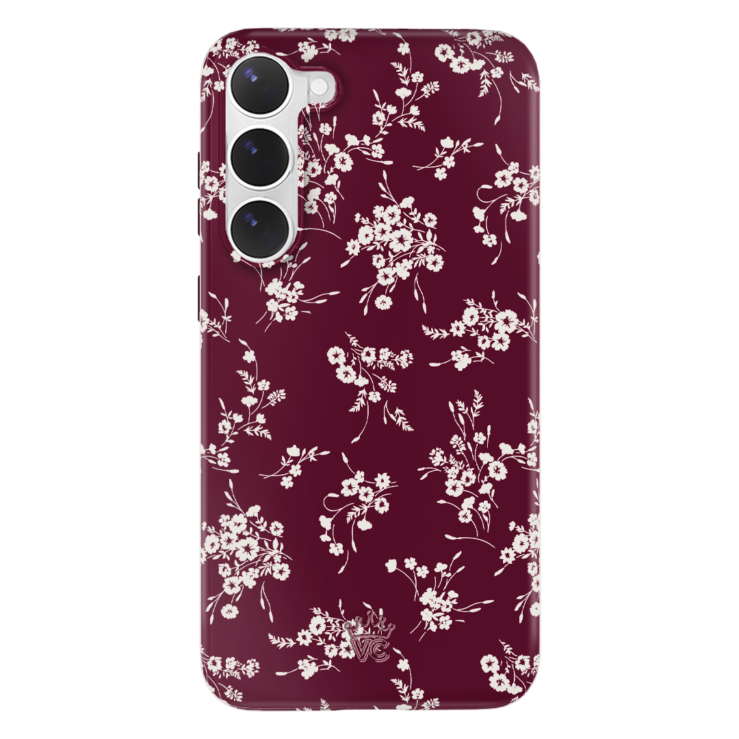 French Burgundy Floral Samsung Case