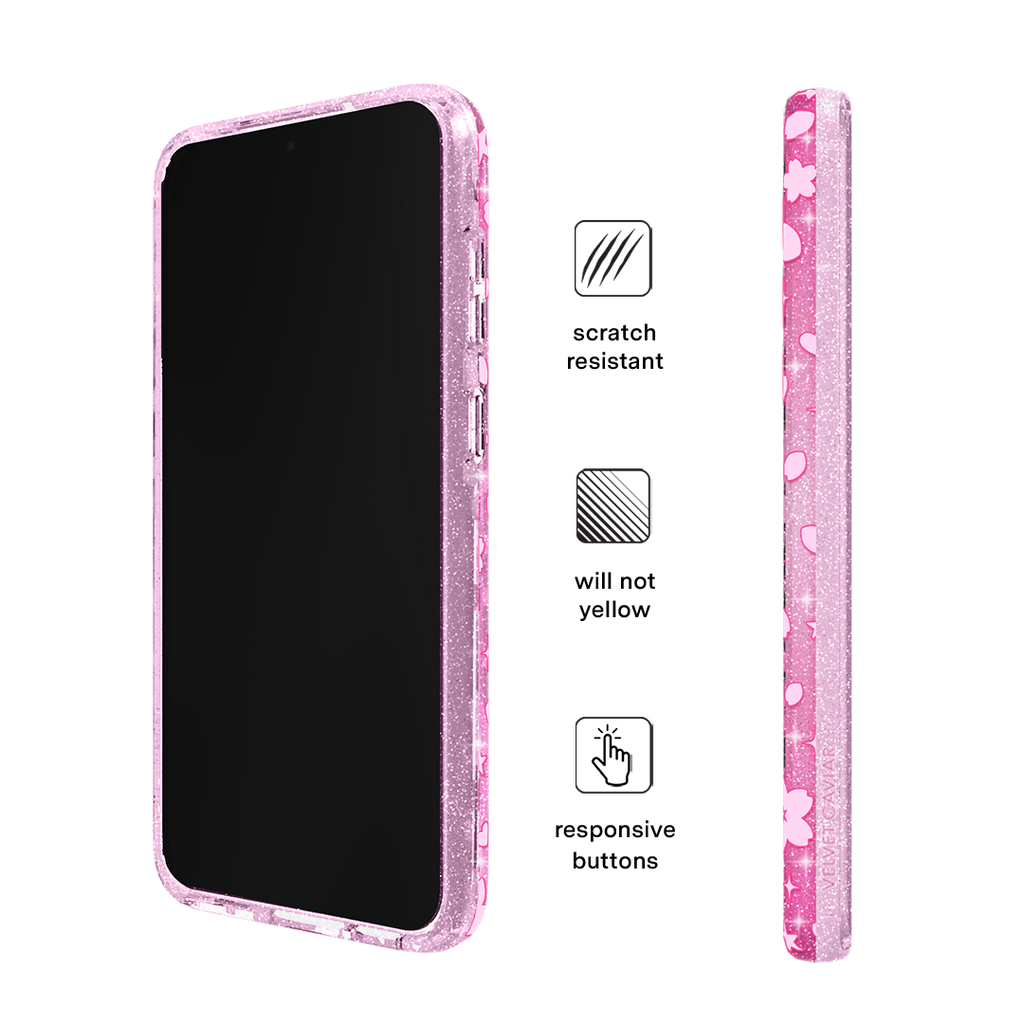 Cherry Blossom Glitter Samsung Case