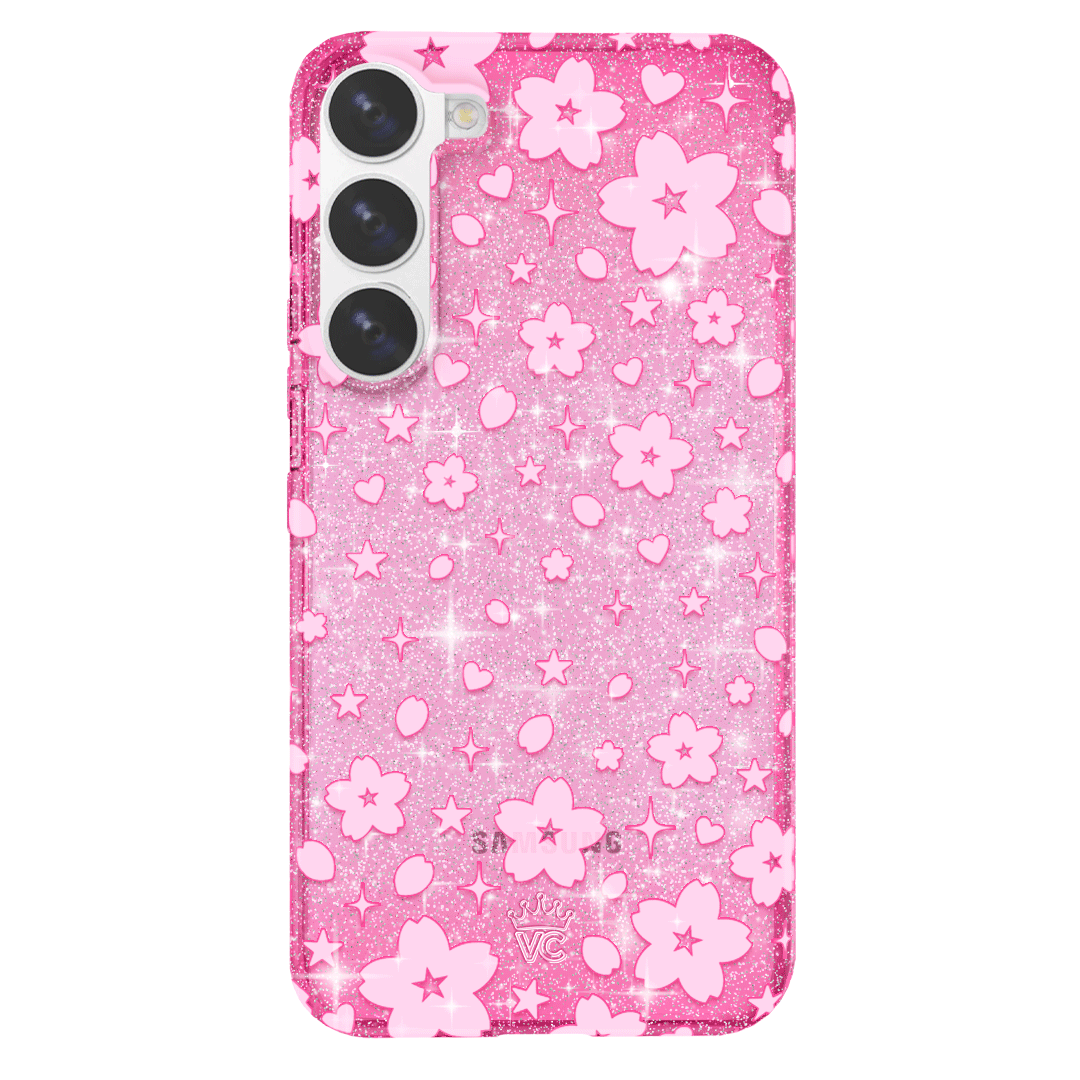 Cherry Blossom Glitter Samsung Case