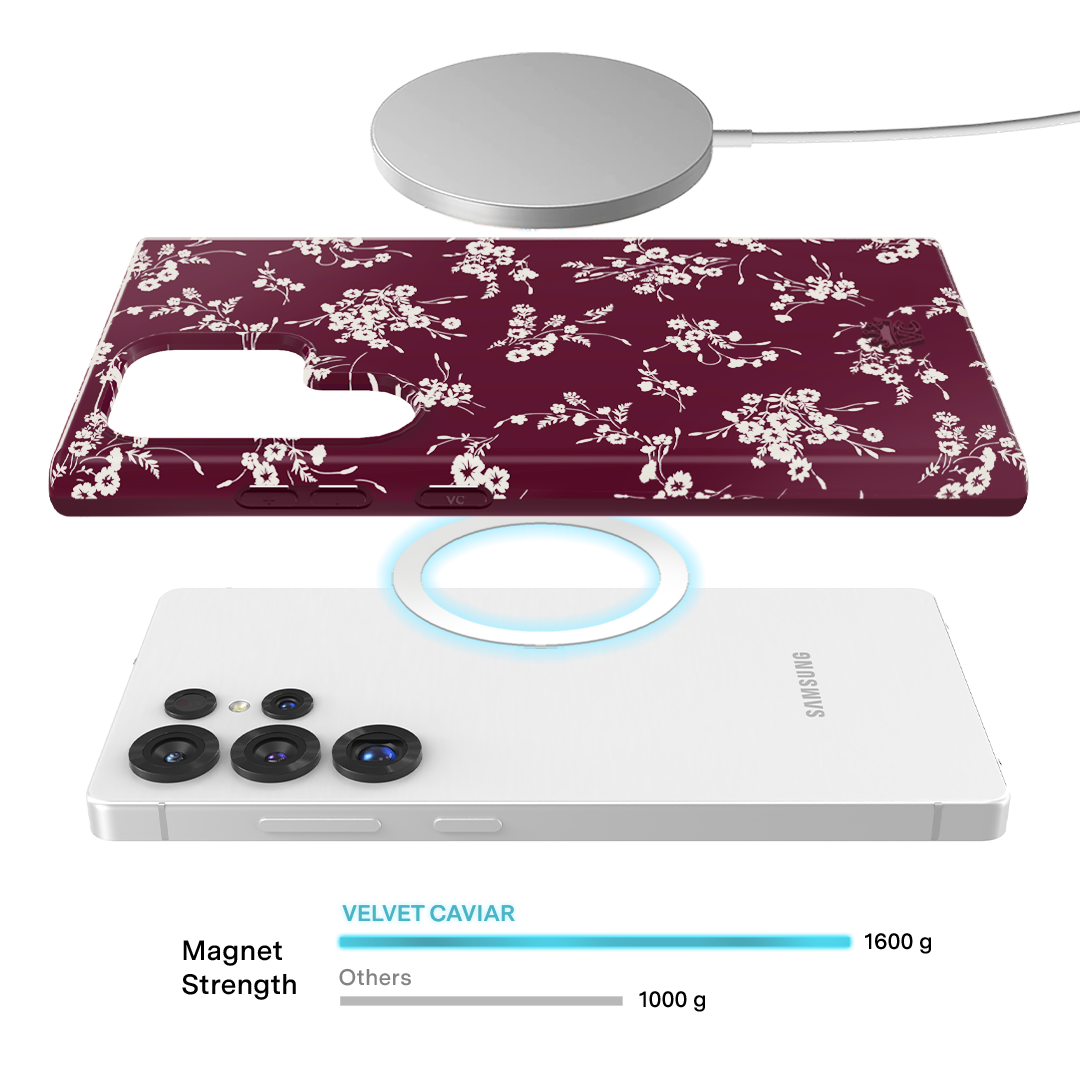 French Burgundy Floral Samsung Case