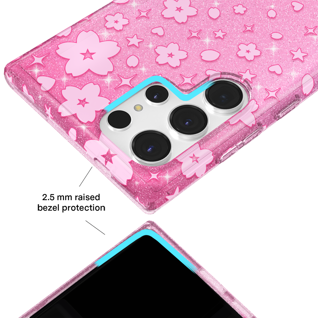Cherry Blossom Glitter Samsung Case