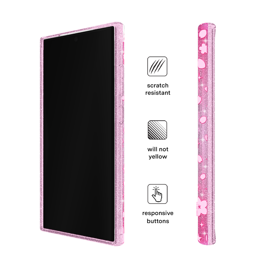 Cherry Blossom Glitter Samsung Case