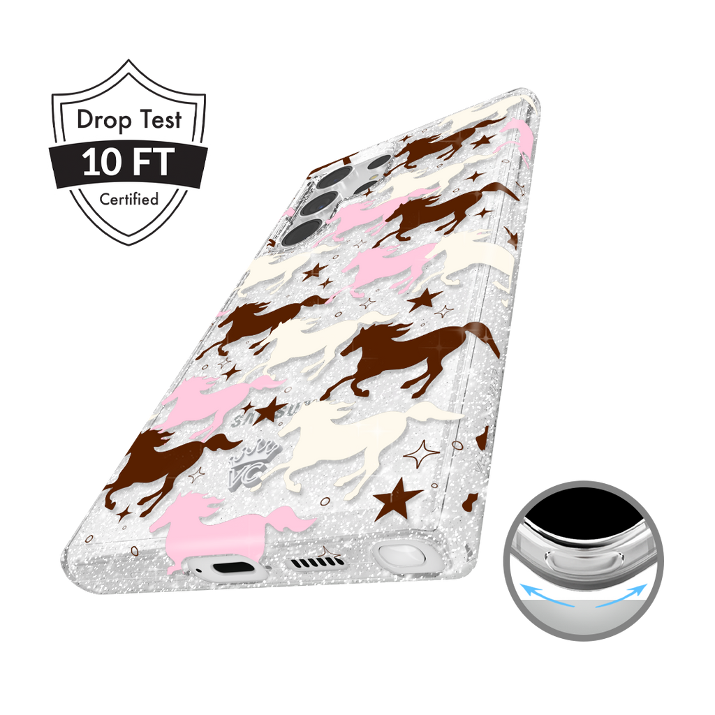 Pink Pony Glitter Samsung Case