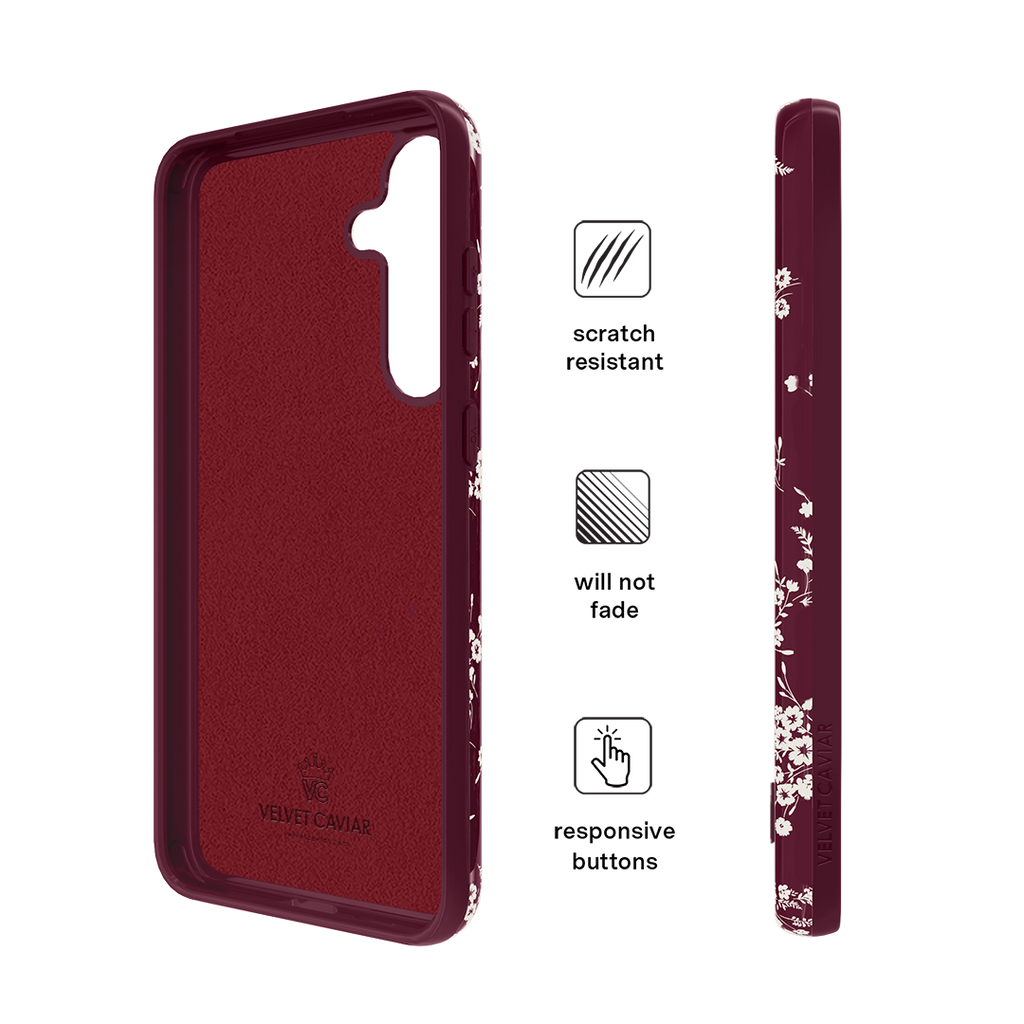 French Burgundy Floral Samsung Case