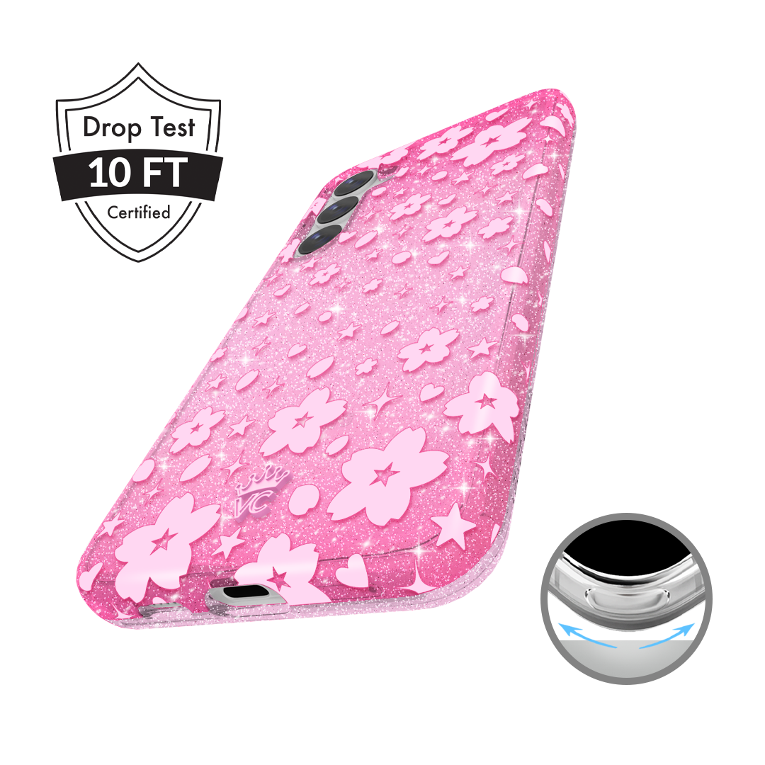 Cherry Blossom Glitter Samsung Case