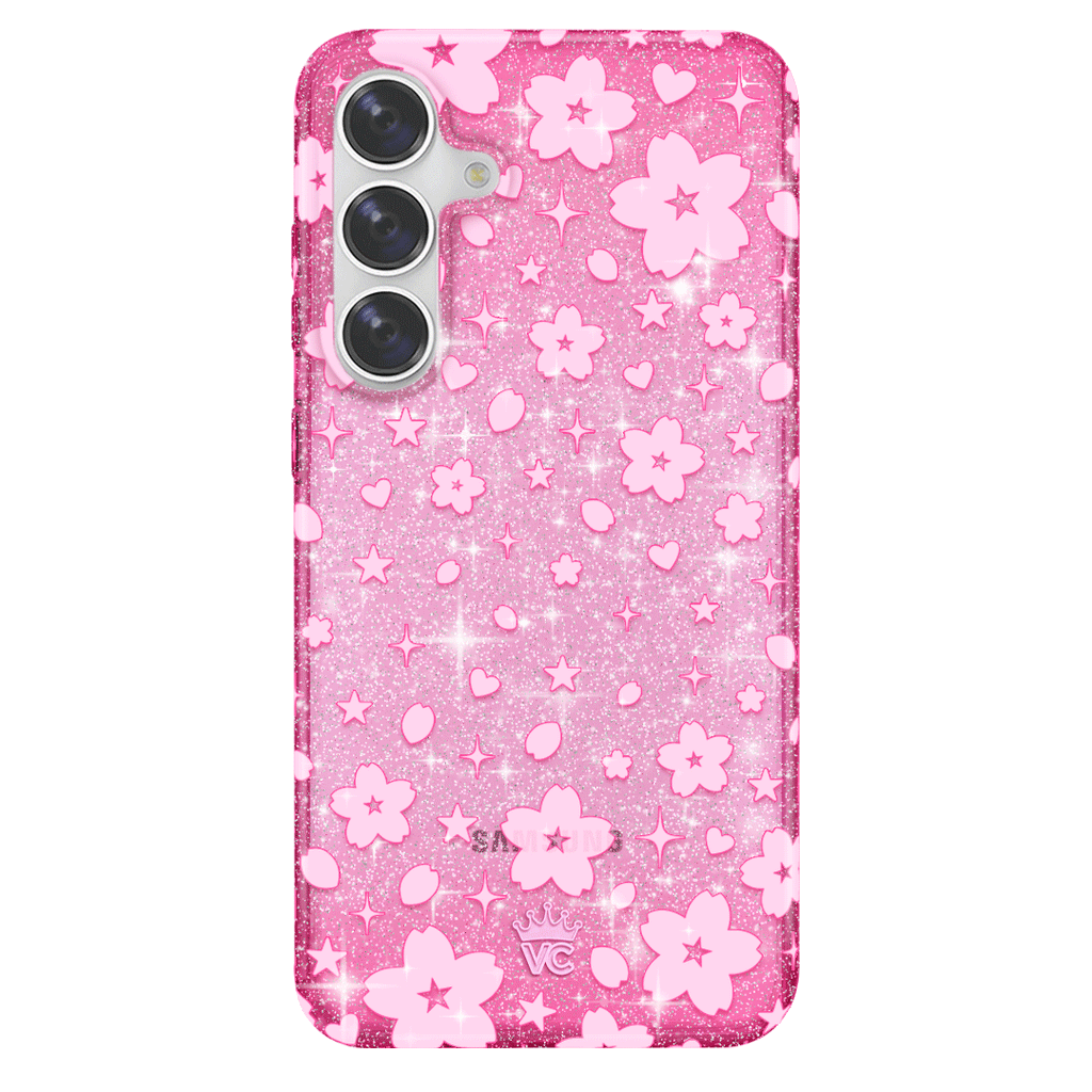 Cherry Blossom Glitter Samsung Case