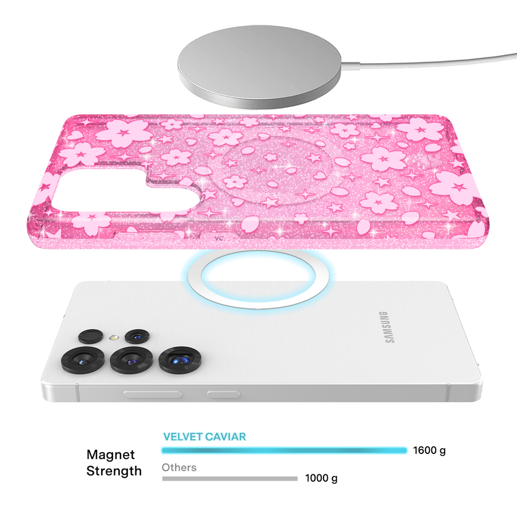 Cherry Blossom Glitter Samsung Case