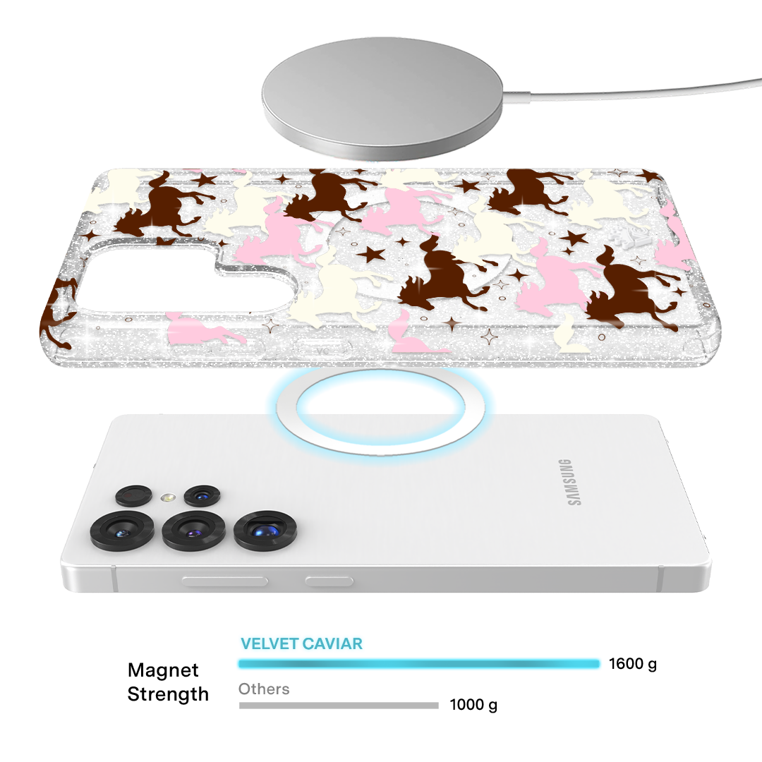 Pink Pony Glitter Samsung Case