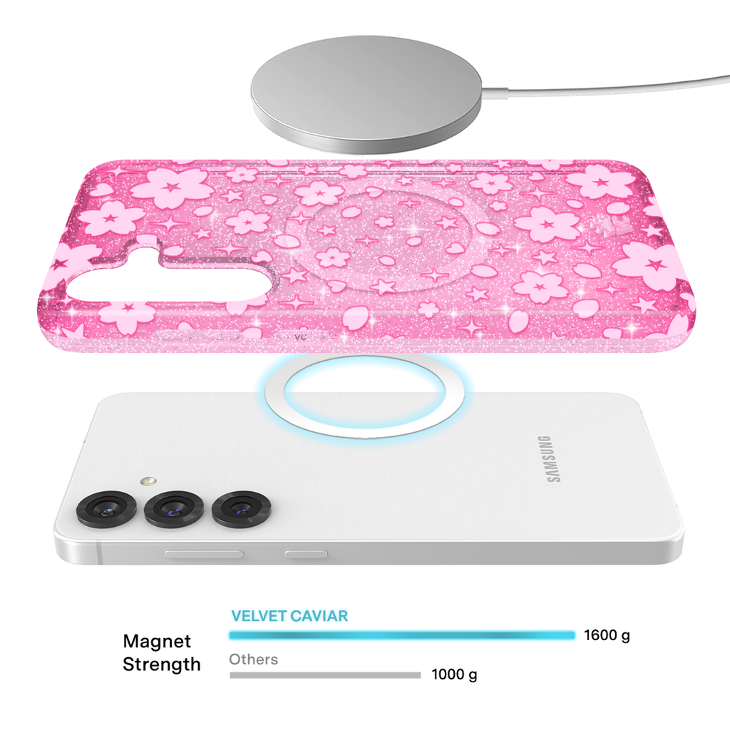 Cherry Blossom Glitter Samsung Case