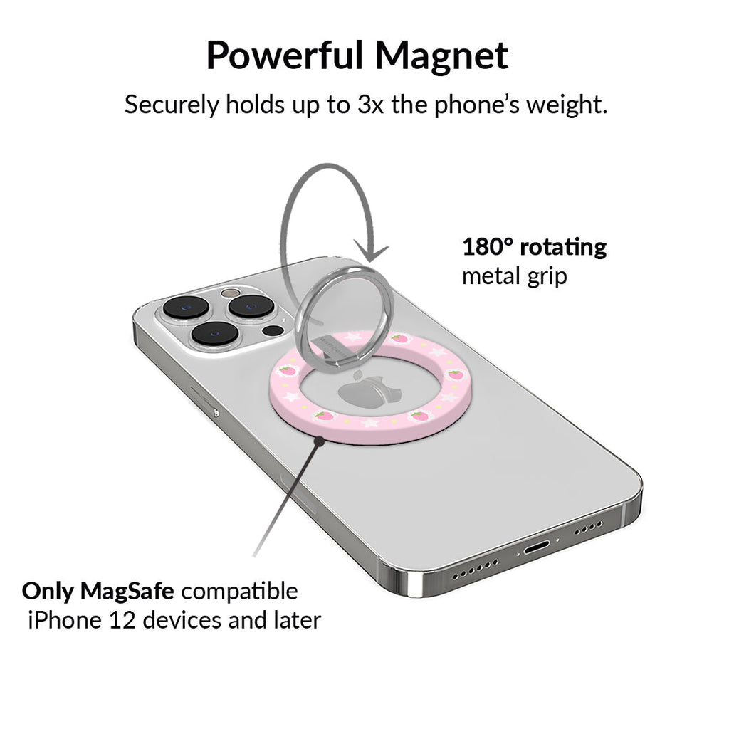 Strawberry Macaron MagSafe Grip Ring
